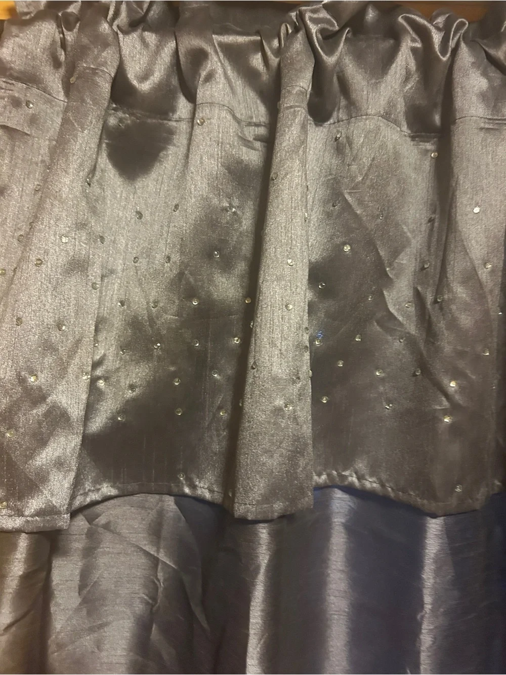 Elegant Metallic Gray Curtain Panels (2)